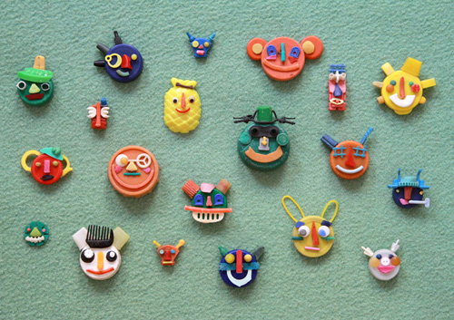 plastic waste brooches - upcycling